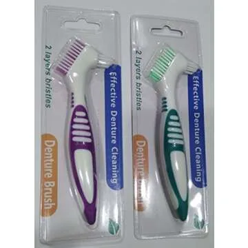 Gus Craft 2-Pack Denture Cleaning Brush Set for Effective Care