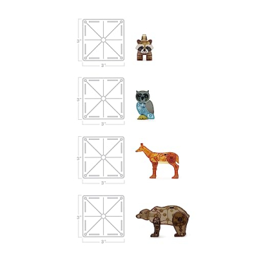 MAGNA-TILES Forest Animals 25-Piece Magnetic Construction Set