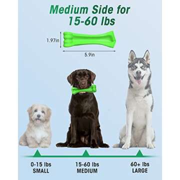 oneisall Durable Dog Chew Toys Bone Chew Toy for Aggressive Chewers— Indestructible Puppy Toys for Large Dogs M