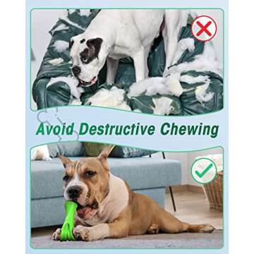 oneisall Durable Dog Chew Toys Bone Chew Toy for Aggressive Chewers— Indestructible Puppy Toys for Large Dogs M