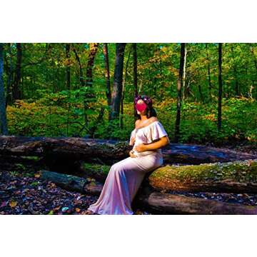 Vivivalue Floral Halo Boho Flower Headband Floral Crown Headpiece Hair Wreath with Ribbon Wedding Party Prom Photos Festival Purple