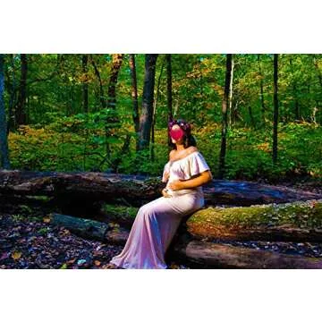 Vivivalue Floral Halo Boho Flower Headband Floral Crown Headpiece Hair Wreath with Ribbon Wedding Party Prom Photos Festival Purple