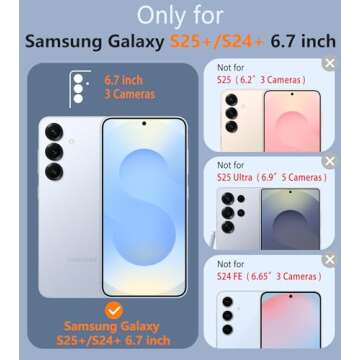 FNTCASE for Samsung Galaxy S25-Plus Case: S24-Plus Bling Sparkle Clear Military Grade Drop Protectio...