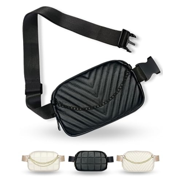 Boutique Luxury Chain Belt Bag | Crossbody Bag Leather Fanny Pack for Women Fashionable | Cute Every...