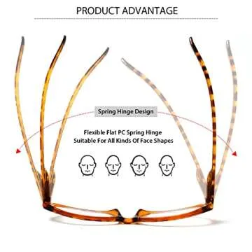 Kerecsen 5 Pack Stylish Reading Glasses for Women