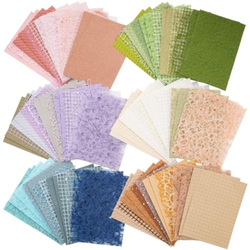 96 Sheets Textured Scrapbook Paper Assorted Set - Crafting and Journaling Supplies