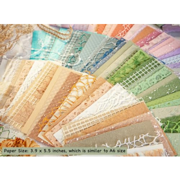 96 Sheets Textured Paper Set for Scrapbooking and Crafts