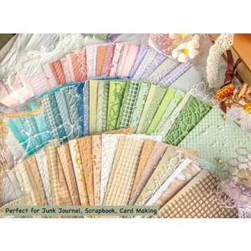 96 Sheets Textured Paper Set for Scrapbooking and Crafts