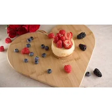 Heart Shaped Bamboo Cutting Board for Romantic Gifting