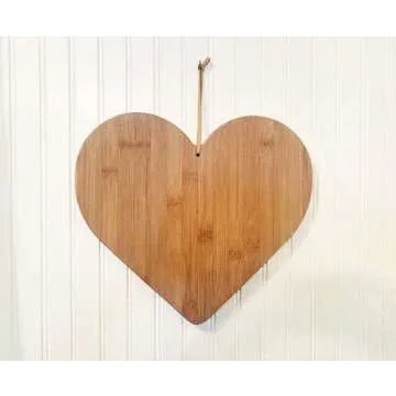 Heart Shaped Bamboo Cutting Board for Romantic Gifting