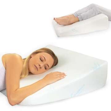 Xtreme Comforts Wedge Pillows - 7" Memory Foam Bed Wedge Pillow for Sleeping (1Pk)