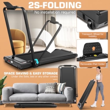 ANCHEER Treadmills: Compact  foldable with LED Screen