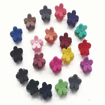 80 Piece Mini Hair Clips for Girls,Cute Candy Colors Flower Hair Pins for Toddlers Bangs Kids Children and Women Hair Bangs Little Clips Accessories