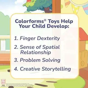 Colorforms Bluey Set - Repositionable Pieces Stick Like Magic - Scenes and Pieces from The Show Bluey for Storytelling Imaginative Play - Ages 3+
