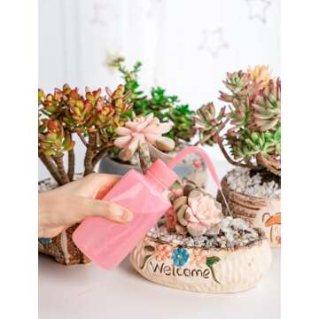 Melphoe Tattoo Wash Bottle Squeeze, 2Pcs 250ml Water Squirt Bottle Succulent Watering, Safety Rinse ...