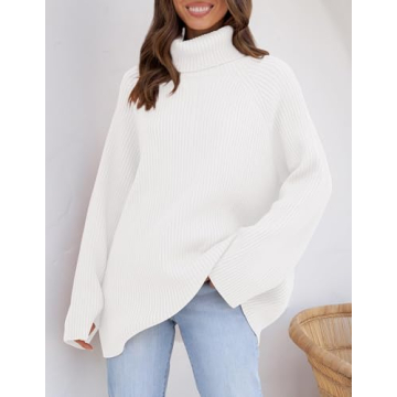 ZESICA Cozy Oversized Turtleneck Sweater - Winter Essential