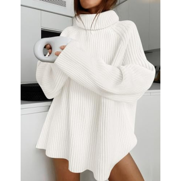 ZESICA Cozy Oversized Turtleneck Sweater - Winter Essential