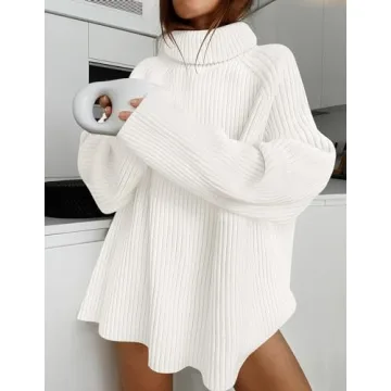 ZESICA Cozy Oversized Turtleneck Sweater - Winter Essential