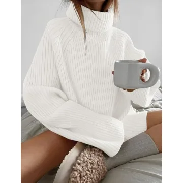 ZESICA Cozy Oversized Turtleneck Sweater - Winter Essential
