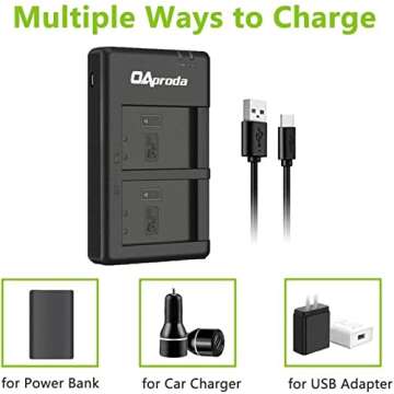 OAproda Dual USB LP-E17 Charger Pack for Canon Cameras