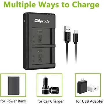 OAproda Dual USB LP-E17 Charger Pack for Canon Cameras