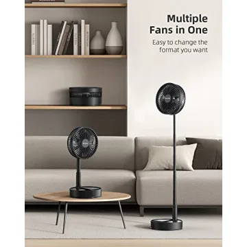 Koonie 8-inch Foldaway Fan with Remote Control and Battery