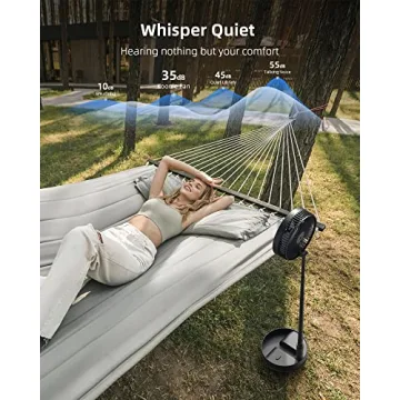 Koonie 8-inch Foldaway Fan with Remote Control and Battery