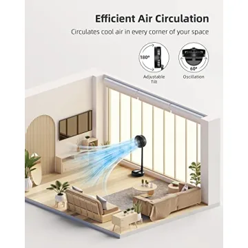 Koonie 8-inch Foldaway Fan with Remote Control and Battery