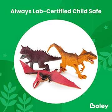 Boley Dinosaur Toys Set with Educational Guide for Kids