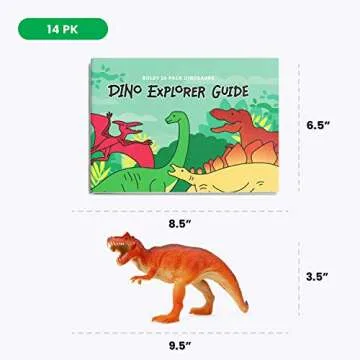 Boley Dinosaur Toys Set with Educational Guide for Kids