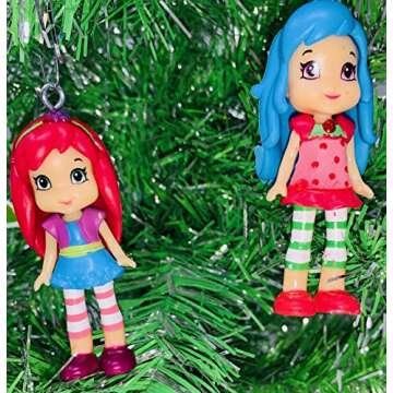Strawberry Shortcake Mini Ornaments Set for Christmas