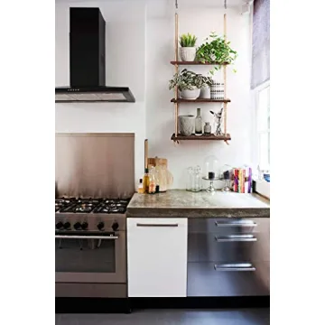 Mkono Rustic 3 Tier Floating Wood Shelf for Home Decor