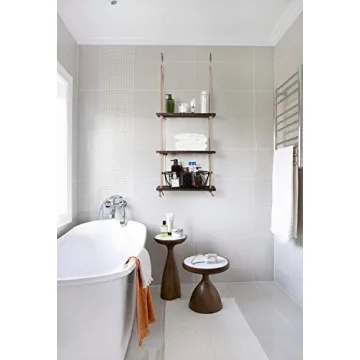 Mkono Rustic 3 Tier Floating Wood Shelf for Home Decor