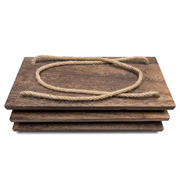 Mkono Rustic 3 Tier Floating Wood Shelf for Home Decor