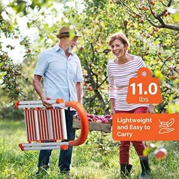 LUISLADDERS 3 Step Stool Aluminum Lightweight Step Ladder Folding Anti-Slip with Rubber Hand Grip 350lbs Capacity Home and Kitchen Anti-Slip Stepladders