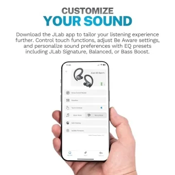 JLab Go Air Sport+ Wireless Workout Earbuds Featuring C3 Clear Calling, Secure Earhook Sport Design,...