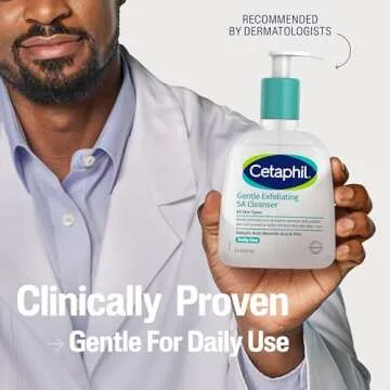 Cetaphil Gentle Exfoliating SA Cleanser, Foaming Gel Cleanser for All Skin Types, 8 Oz Pump Bottle, Salicylic Acid, Mandelic Acid & Gluconolactone, Gently Exfoliates, Dermatologist Recommended Brand