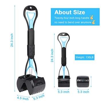 PPOGOO Pooper Scooper for Easy Dog Waste Cleanup