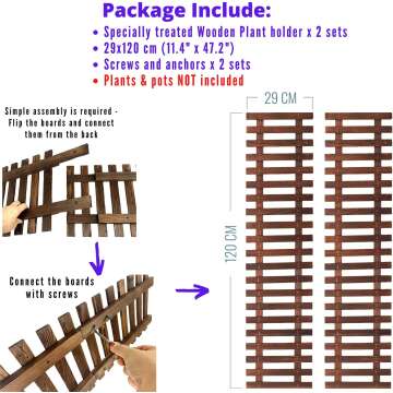 ShopLaLa Wall Planters - 2 Pack for Vertical Gardens