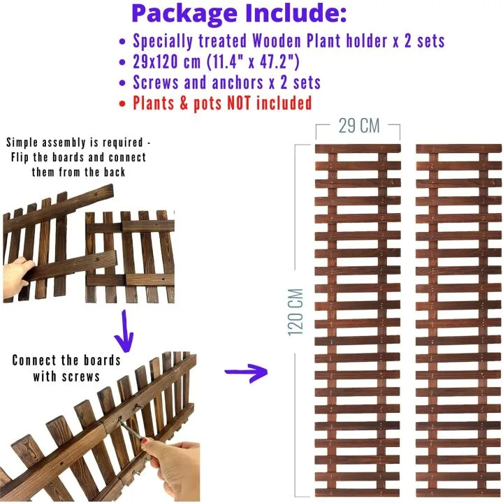 ShopLaLa Wall Planters - 2 Pack for Vertical Gardens