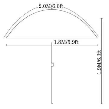 YYC Windproof Beach Umbrella - UV Protection & Tilt Function
