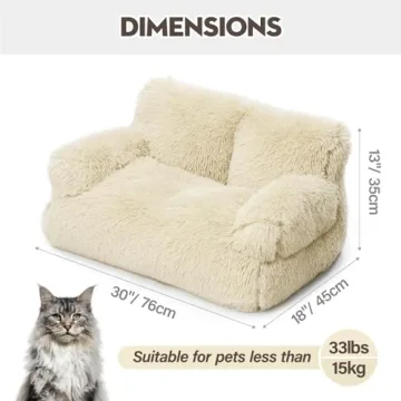 Mewoo Washable Pet Bed for Cats & Small Dogs
