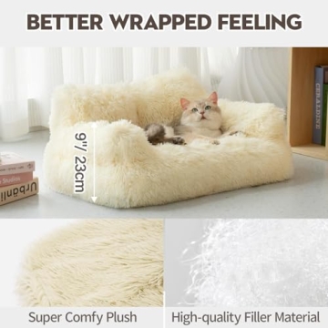 Mewoo Washable Pet Bed for Cats & Small Dogs