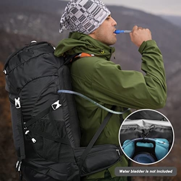 HOMIEE 50L Lightweight Hiking Backpack with Rain Cover