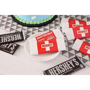 Game Party Supplies Chocolate Bar Labels and Wrappings