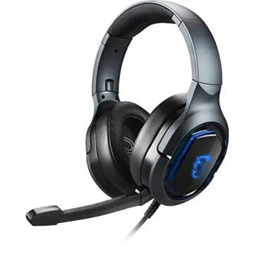 MSI Immerse GH50 Wired Gaming Headset, 7.1 Surround Sound, Foldable Metal Headband, RGB Mystic Light, Carrying Pouch Included, PC/Mac