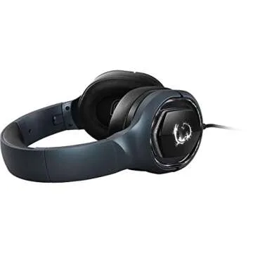MSI Immerse GH50 Wired Gaming Headset, 7.1 Surround Sound, Foldable Metal Headband, RGB Mystic Light, Carrying Pouch Included, PC/Mac