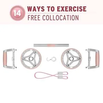 Holleyweb Ab Roller Wheel 14-in-1 Kit for Core Strength Training