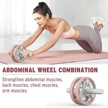 Holleyweb 14-in-1 Ab Roller Wheel for Home Gym