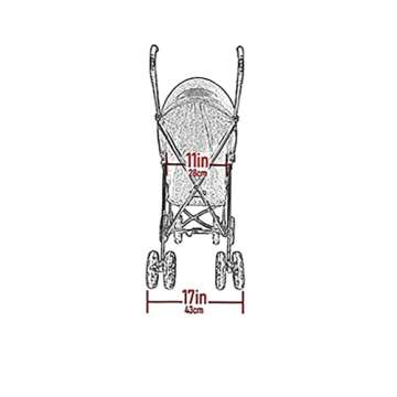 Pet Gear Travel Lite Plus Stroller, Compact, Easy Fold, No Assembly Required, Large Wheels for Cats and Dogs up to 15 pounds, 3 Colors